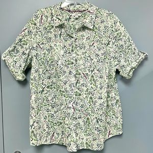 Croft & Barrow Tropical Bird Button Up 1X